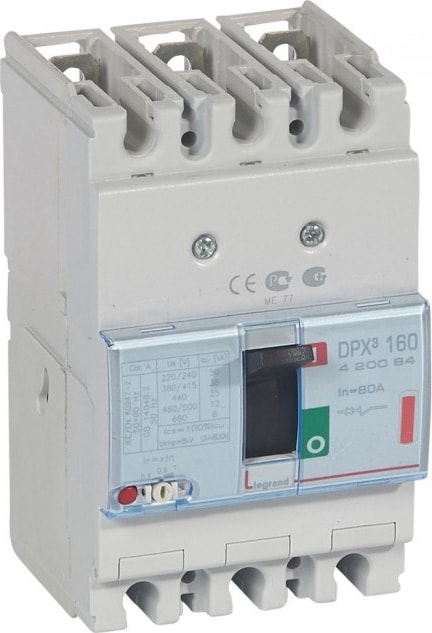420084 Dpx³ 160 80A 3 Kutuplu 36KA Ayar Sahalı Kompakt Şalter