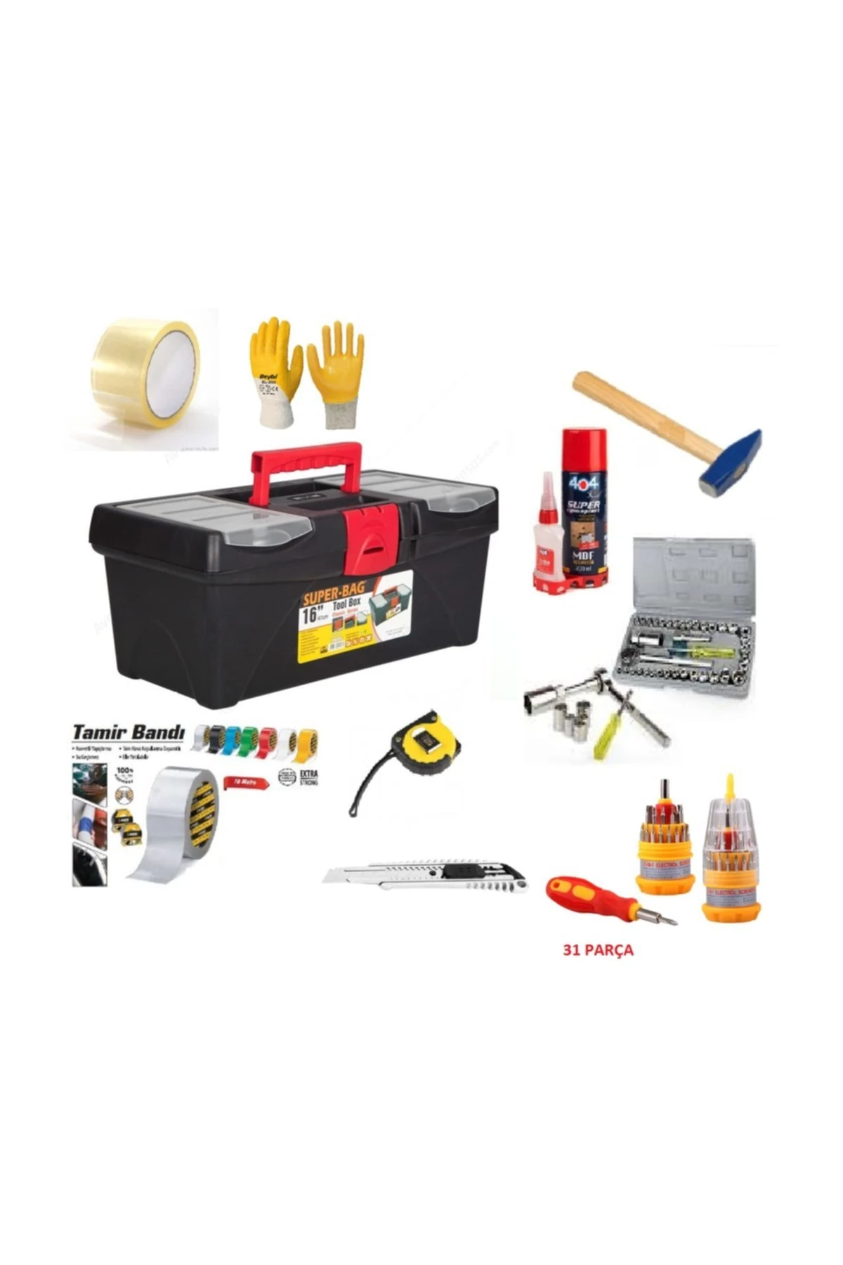 79 Parça Hobi Seti Lokma Takımı Tornavida Takım Çantası