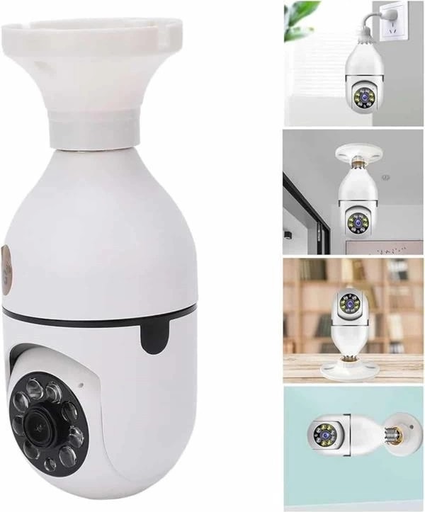 Akıllı Kamera Wifi Kamera Duylu Ampul Görünümlü 360 Derece Dönebilen Ev Kamerası