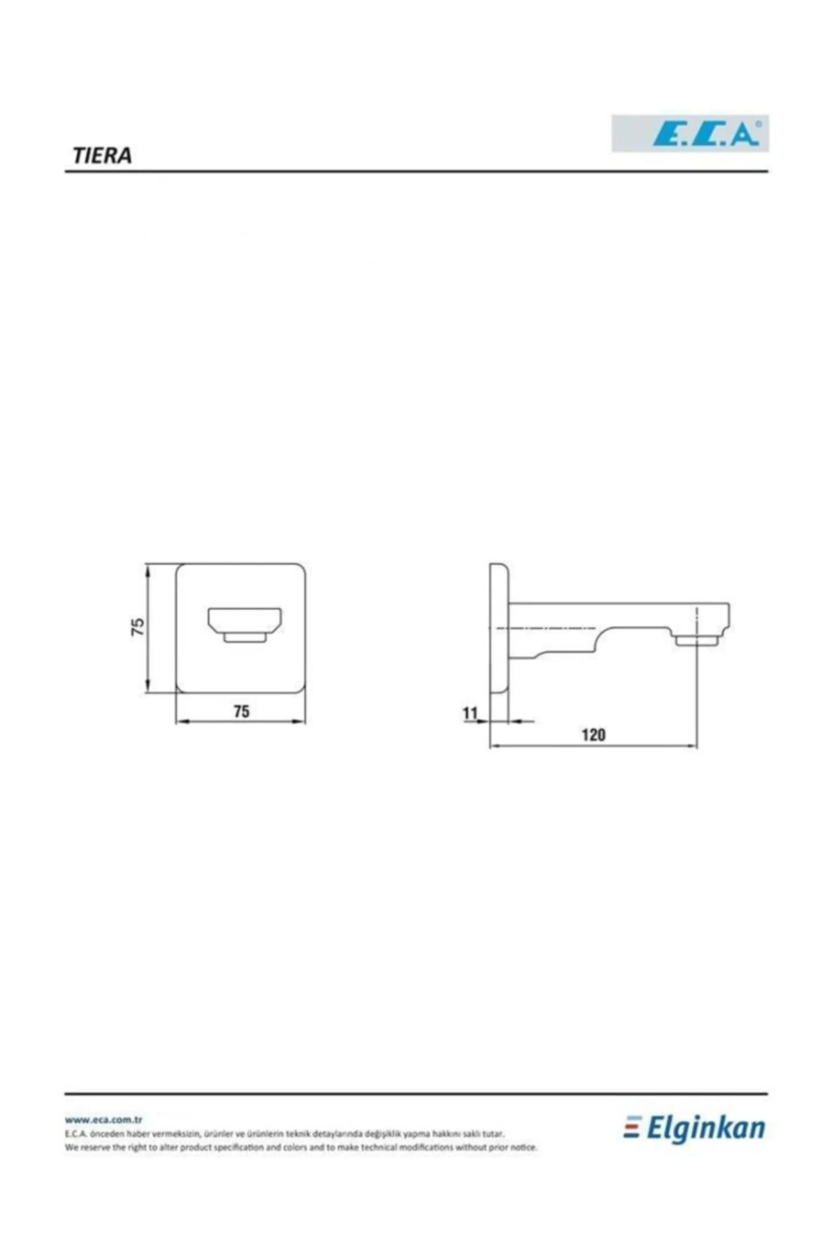 Tiera Ankastre Banyo Bataryası Çıkış Ucu Mat Siyah 102159205c