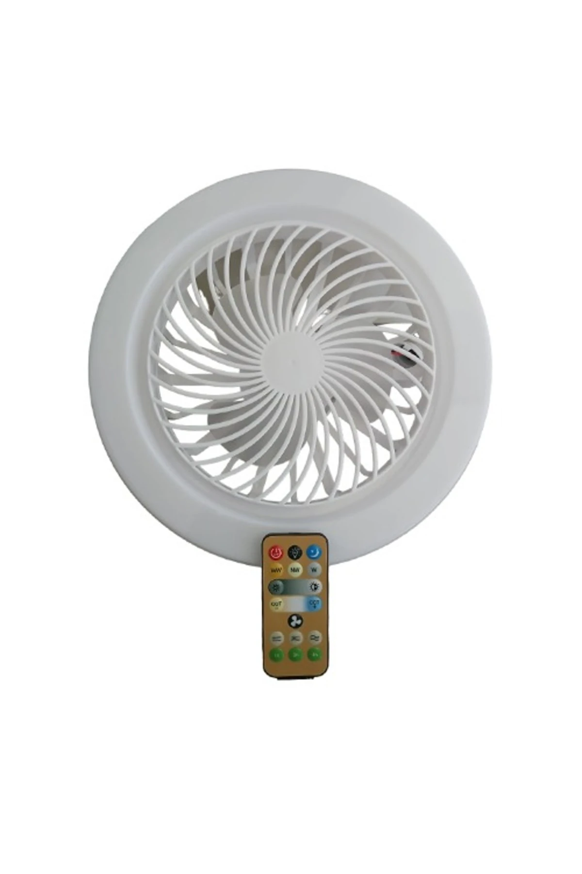 CT-1153 Poyraz Fanlı LED 42 Watt Ampul Lamba Beyaz Işık Vantilatör Aydınlatma E27 3 Renk Dim Ed
