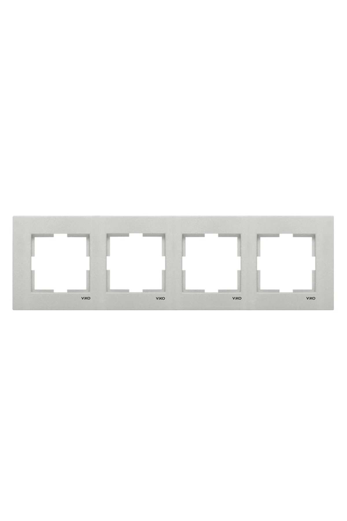 Viko 92190664 Novella Metalik Beyaz Dörtlü Çerçeve
