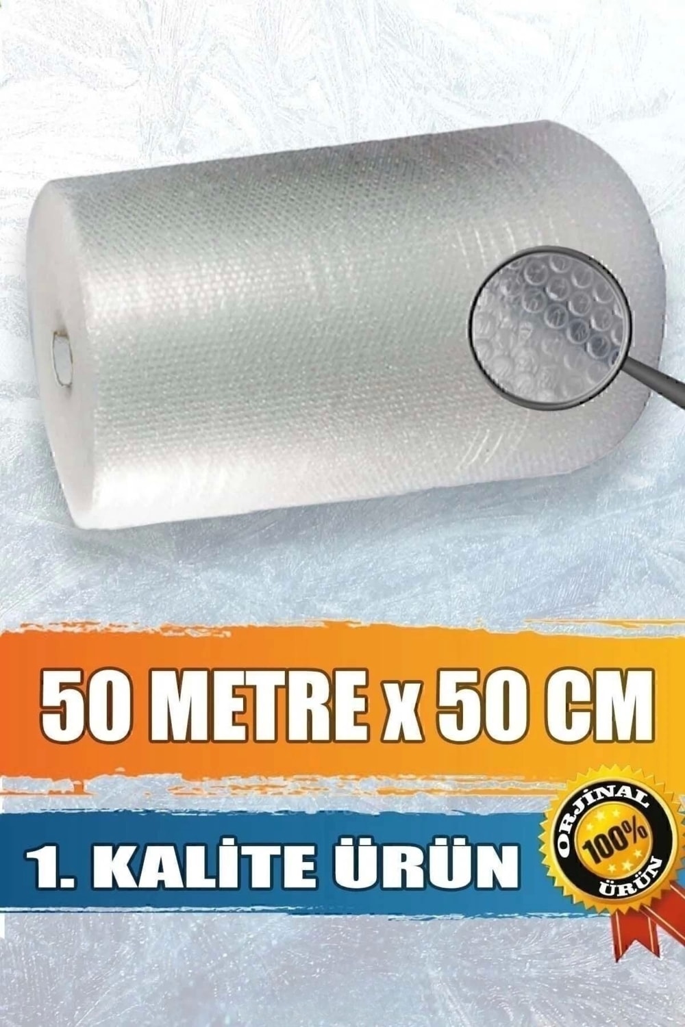 Balonlu Naylon Balonlu Poşet Patpat Havalı Naylon Pat Pat Ambalaj Pat Pat - 50 cm x 50 m