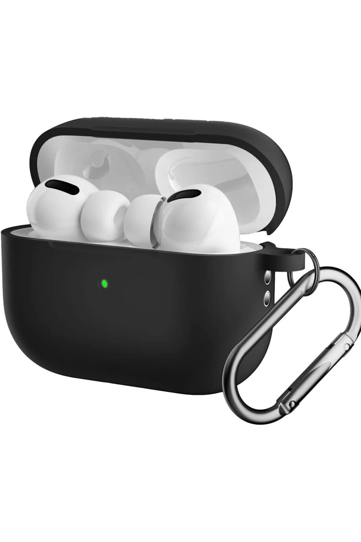 For AirPods Pro 2 ile uyumlu Kılıf Silikon Tam Koruma Kancalı Anahtarlık Comely For Pro 2 ile Uyumlu