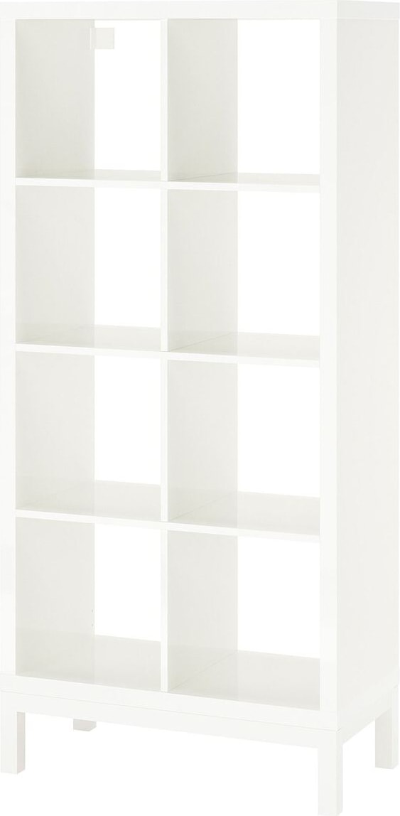 Açık Raf Ünitesi, Parlak Cila Beyaz-Beyaz, 77X164 cm