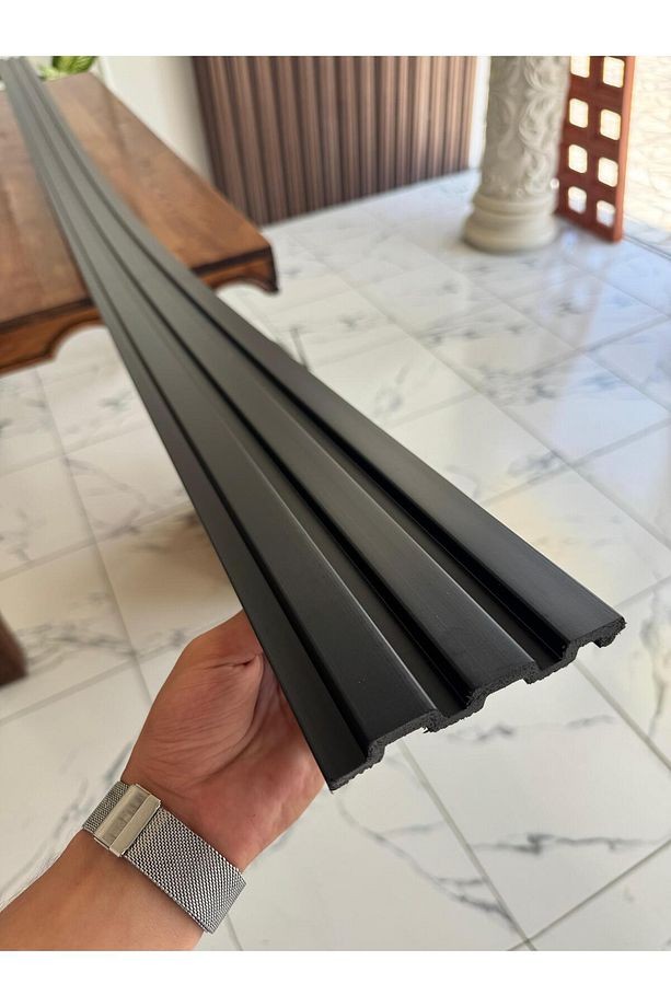 Pvc Polimer Black Duvar Lambiri Ofis Tv Arkası Koridor Dekoratif Panel