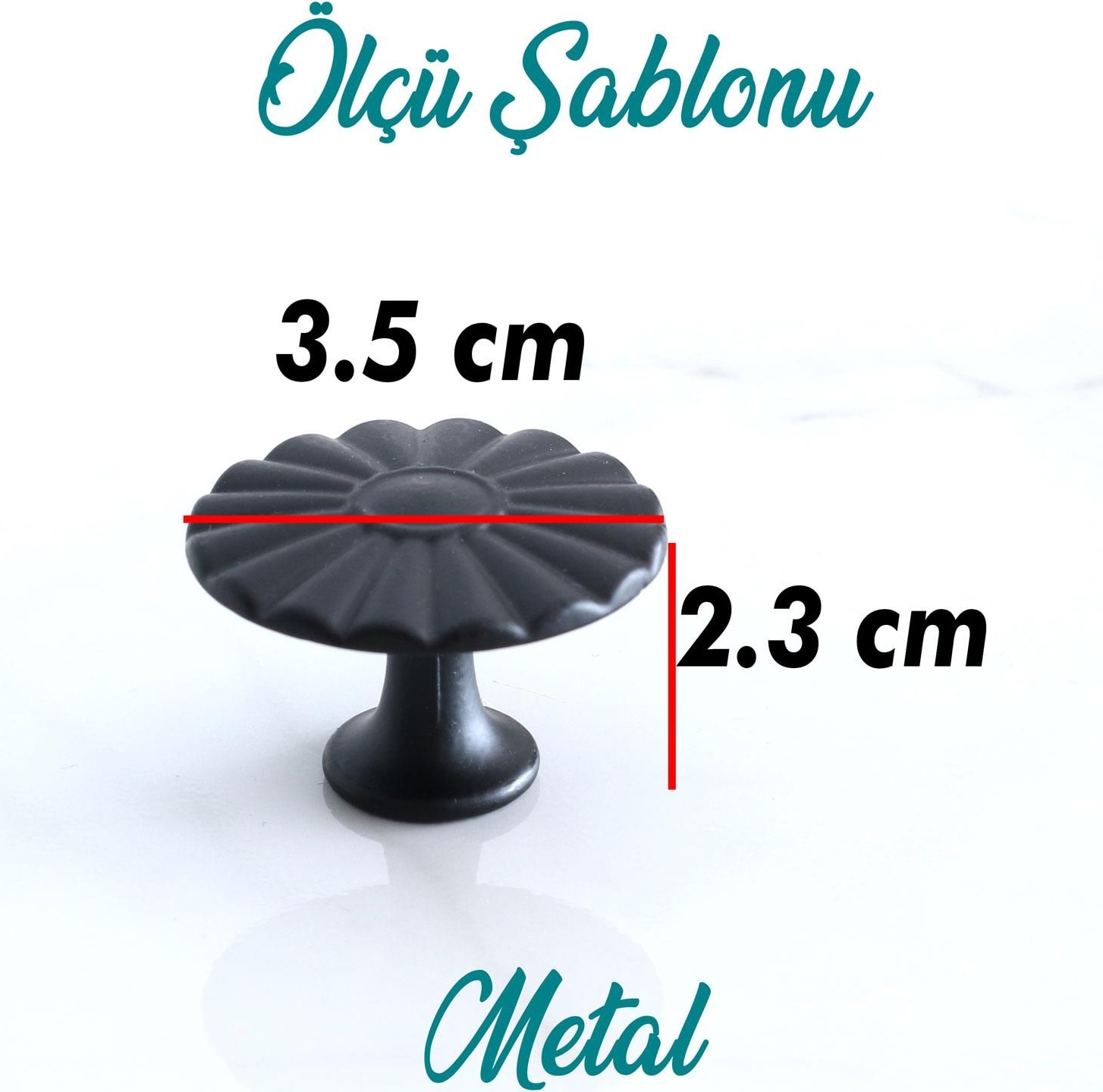 10 Adet Güneş Düğme Mat Siyah Kulp Mobilya Mutfak Dolabı Çekmece Dolap Kapak Kulpu Kulb Metal