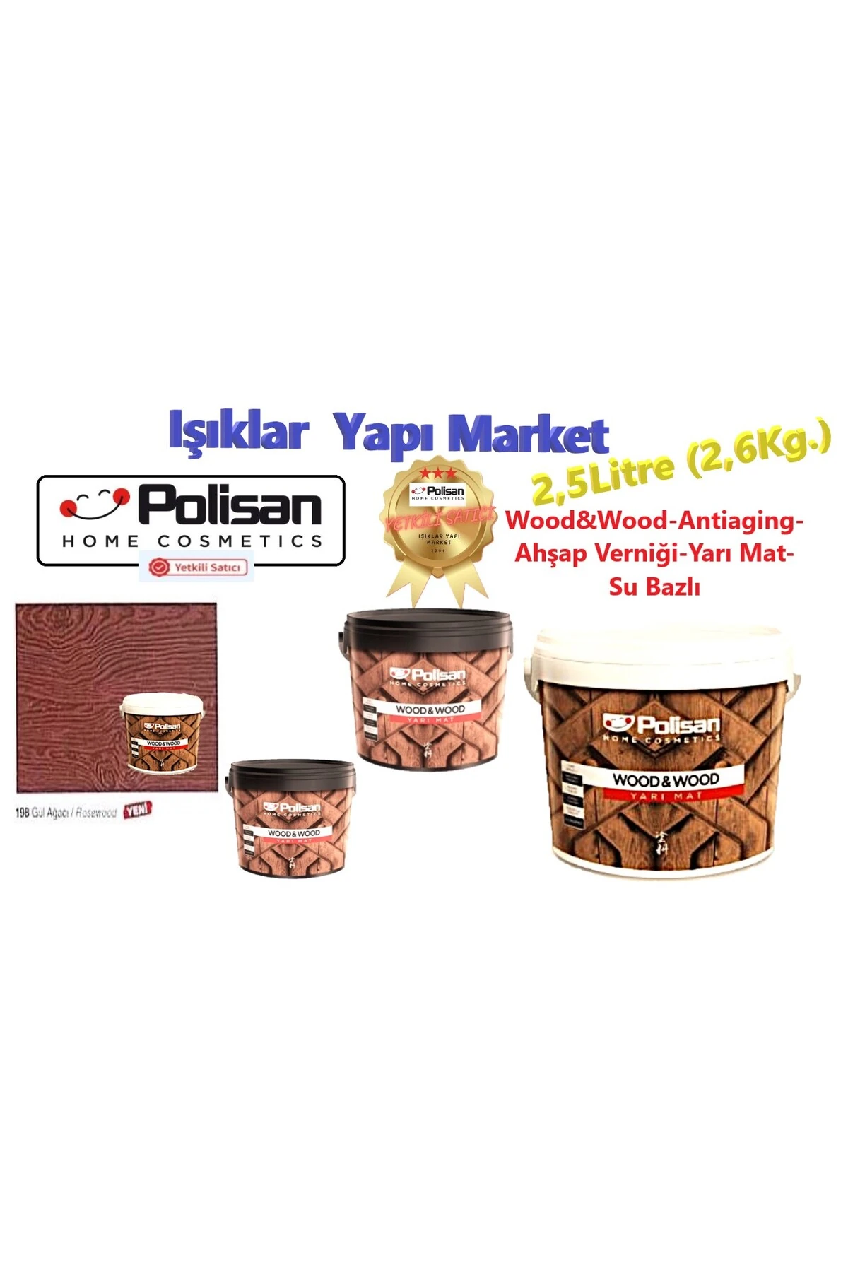 Wood&w-antiaging-ahşap Verniği-yarı Mat-su Bazlı-2,5litre (2,60KG.)