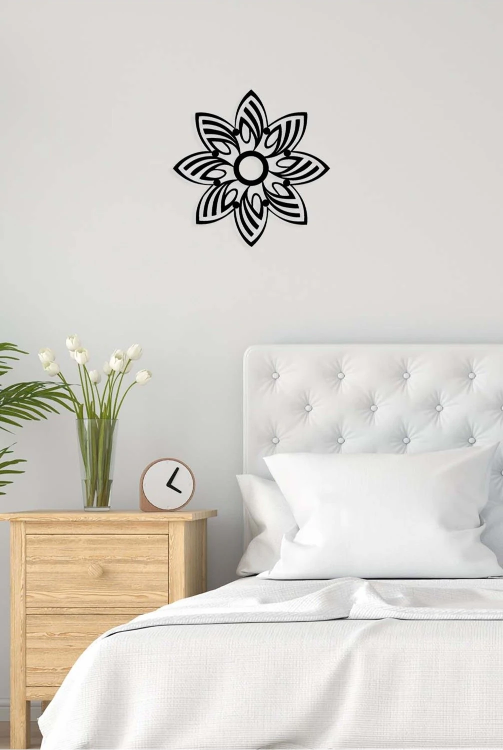 -Allah Islami Metal Tablo - Islami Ev Dekorasyonu - Dini Duvar Tabloları - 50 X 50 - Cm - Sıyah-Islm-065