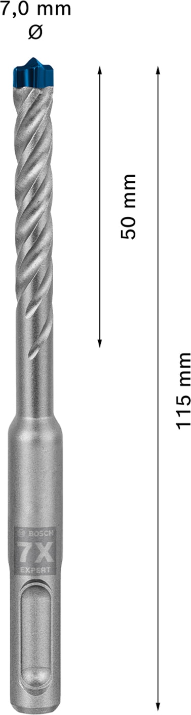 BOSCH Expert Sds Plus-7x Kırıcı Delici Delme Ucu 7 x 50 x 115 mm