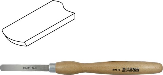 817310 Ahşap Torna Bıçağı Yuvarlak Kazıyıcı Ağız 14X105 Mm
