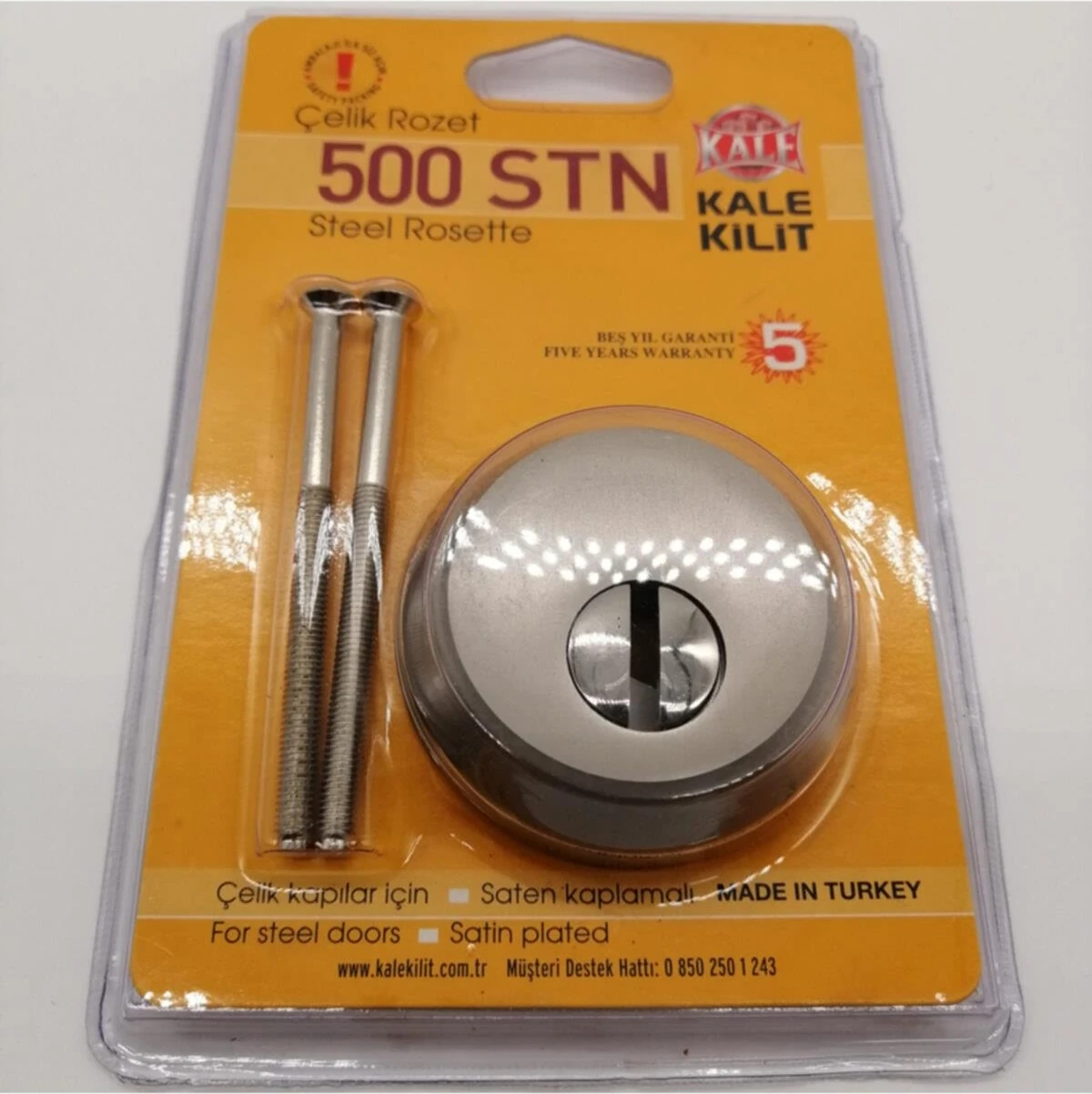 Kale 500 Stn Çelik Kapı Barel Rozeti Saten Kale 10