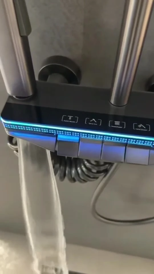 Dijital Led Göstergeli Piyano Akıllı Lüks Duş Seti Şelale Ve Yağmur Tepe Duş Seti - Prstg