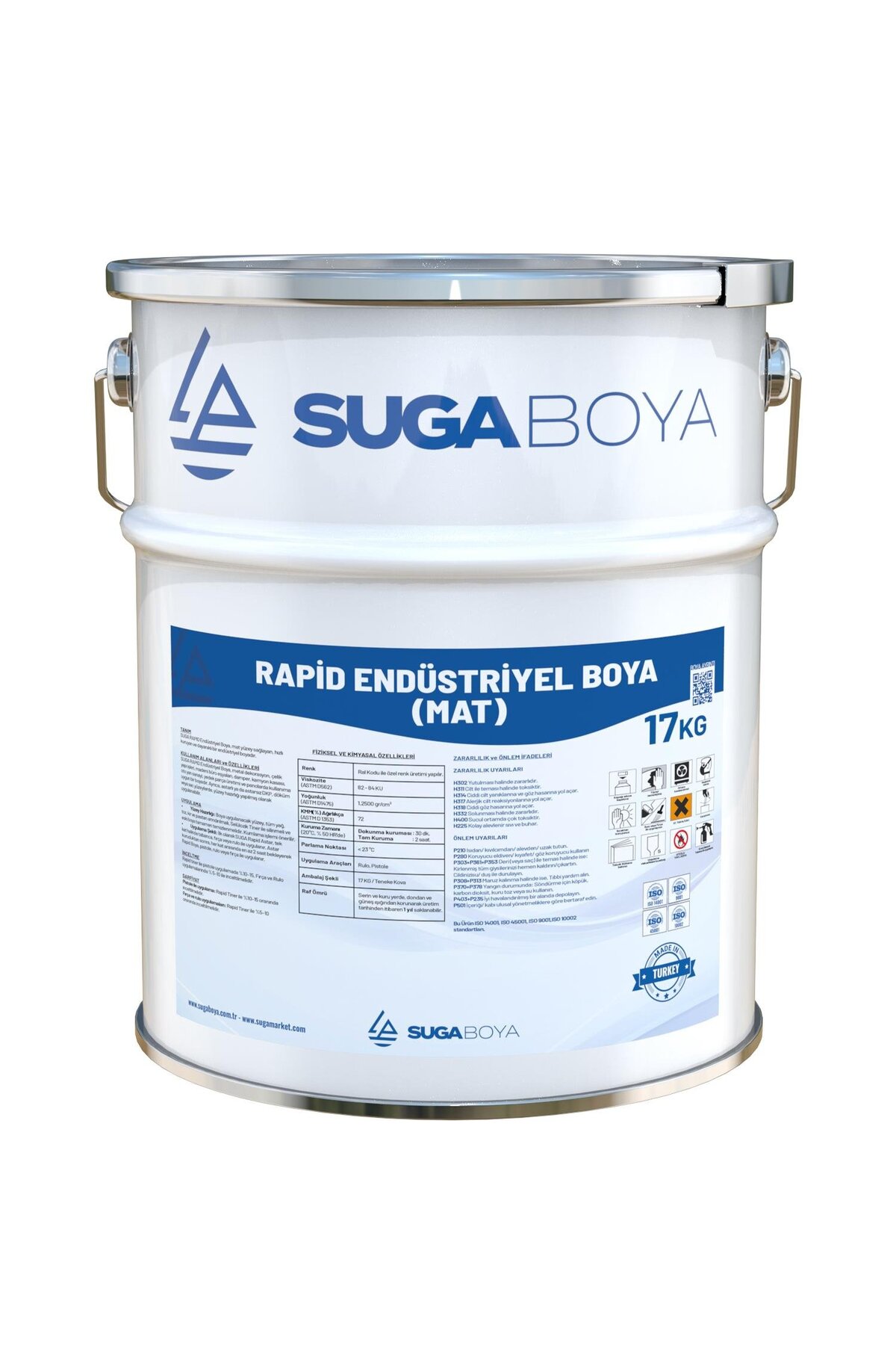 RAPİD ENDÜSTRİYEL BOYA MAT 17 KG