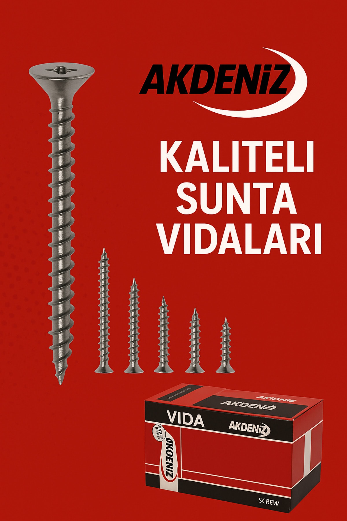 Sunta Vidası 3,5x16mm 1000'li Paket – Mobilya & Ahşap Uygulamaları için Güçlü, Paslanmaz Vida Seti