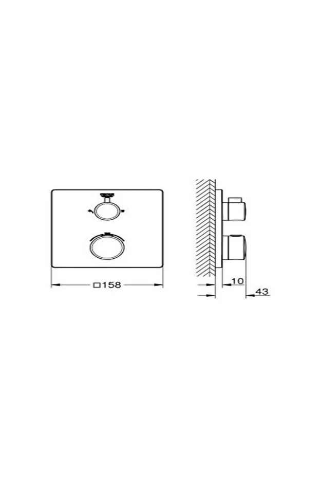 Grohtherm Termostatik Banyo/Duş Bataryası 2 Çıkışlı Divertörlü - 1022092430 Siyah