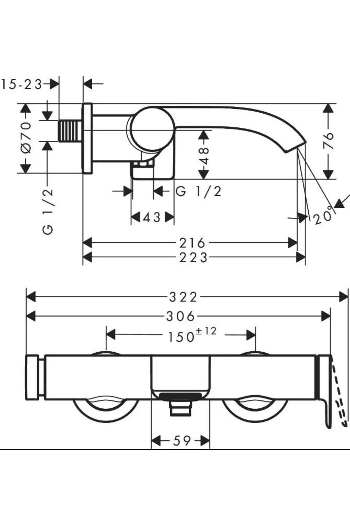 Tek Kollu Banyo Bataryası Aplike Montaj - 75420000