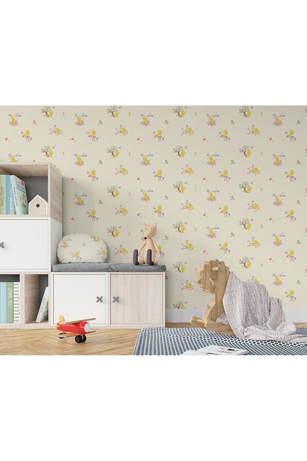 Ada Kids 8931-1 Duvar Kağıdı Sarı Tweety