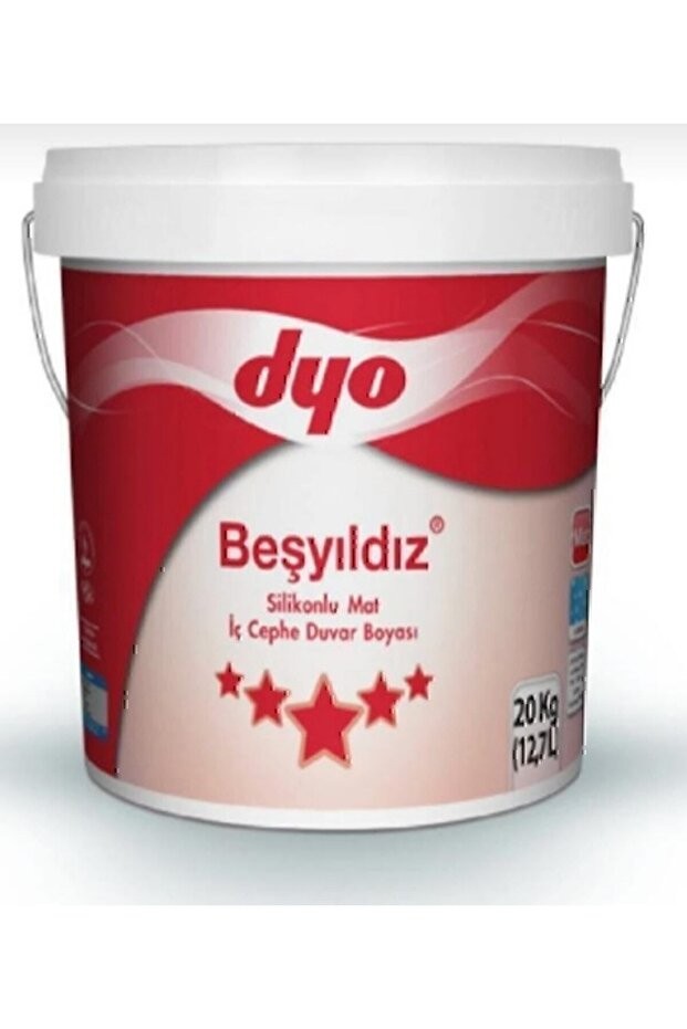 Beşyıldız Silikonlu Mat Iç Cephe Duvar Boyası Renk; Beyaz 20kg/10kg/3,5kg