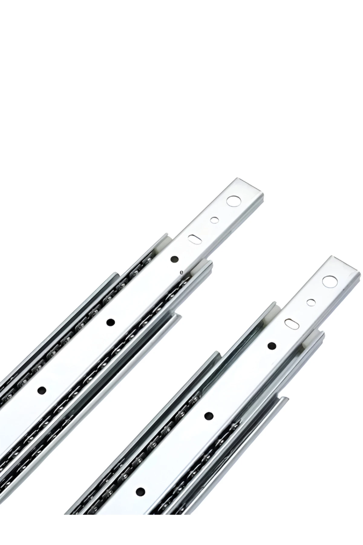 Bilyalı Teleskopik Dolap Çekmece Rayı Metal En:4.3 Cm Boy:40 Cm