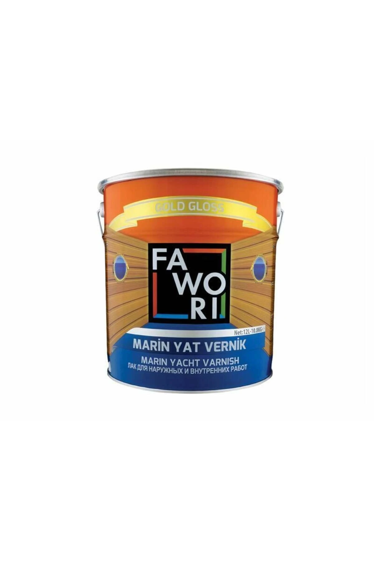 Marin Yat Vernik Sentetik Parlak Dış Mekan Verniği Şeffaf 2,5 Lt