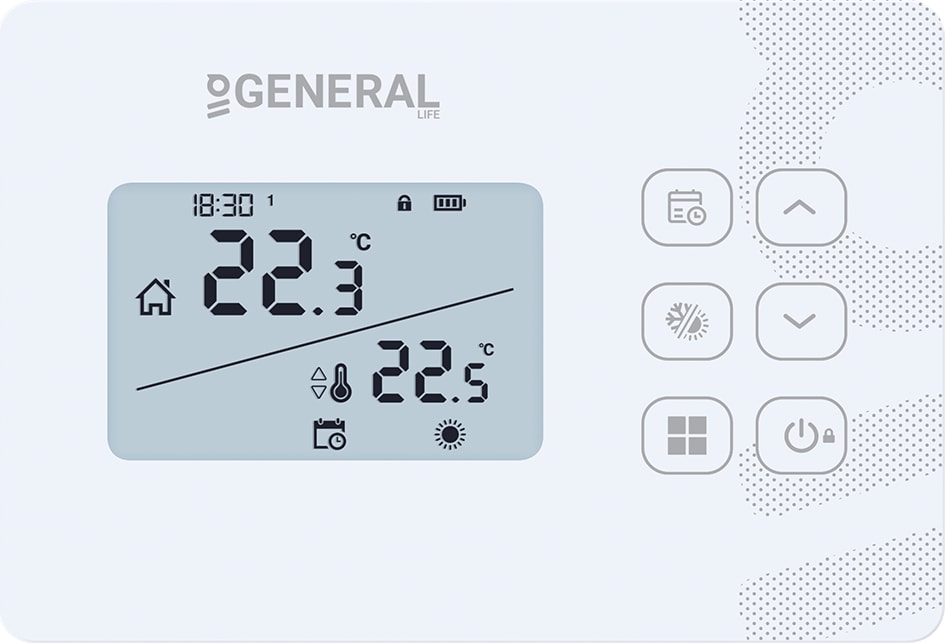 General Mitra HT340S Kablolu Günlük ve Haftalık Programlanabilir Oda Termostatı