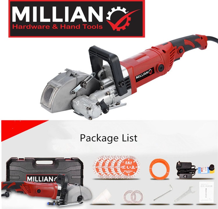 Mıllıan Elektrikli Duvar Oluk Makinesi Kanal Açma Kesme Yerleştirme Makinesi 40 mm 4 Kw 3200 Watt