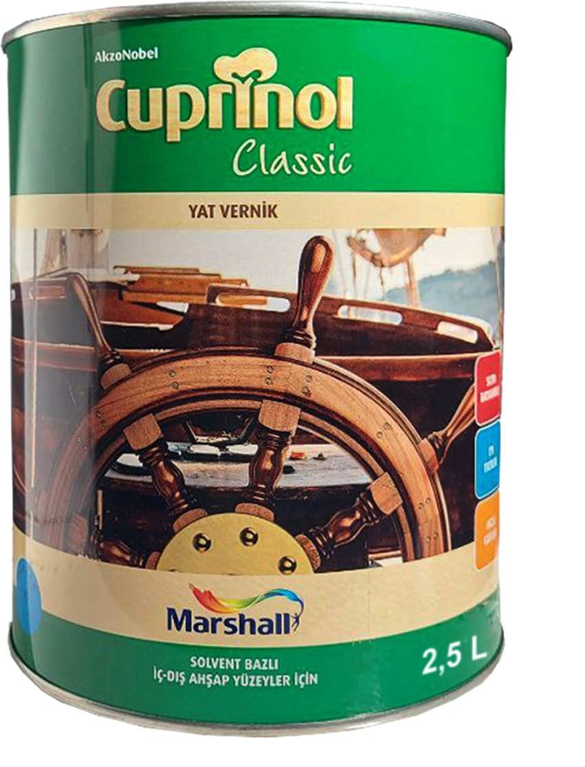 Cuprinol Classic Yat Vernik Ahşap Verniği Parlak 2,5 Lt. (3,5 Kg)