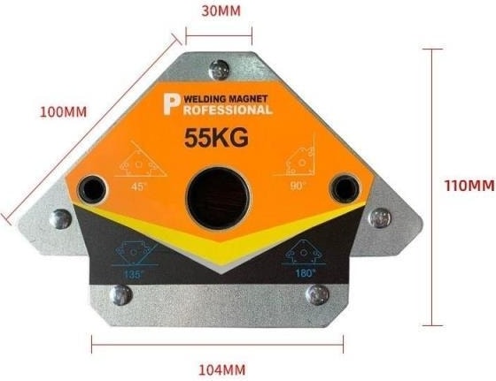 55 kg Açılı Güçlü Manyetik Kaynak Lehimleme Gönye Tutucu
