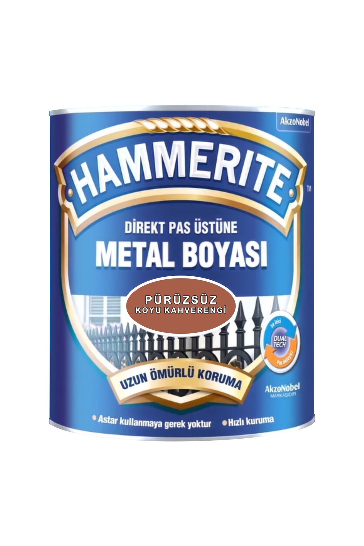 HAMMERİTE Pürüzsüz Koyu Kahverengi 0.75 LT-Astara Antipasa gerek kalmaz-6 Yıla varan dayanım