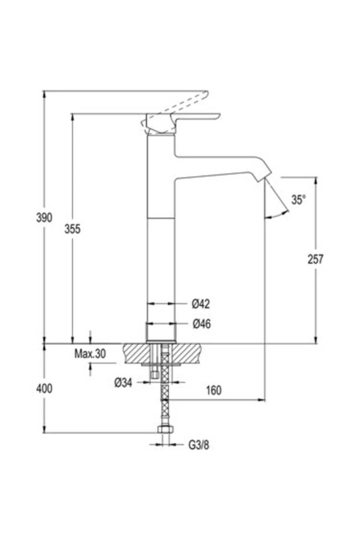 Domino Xtra Yüksek Lavabo Bataryası