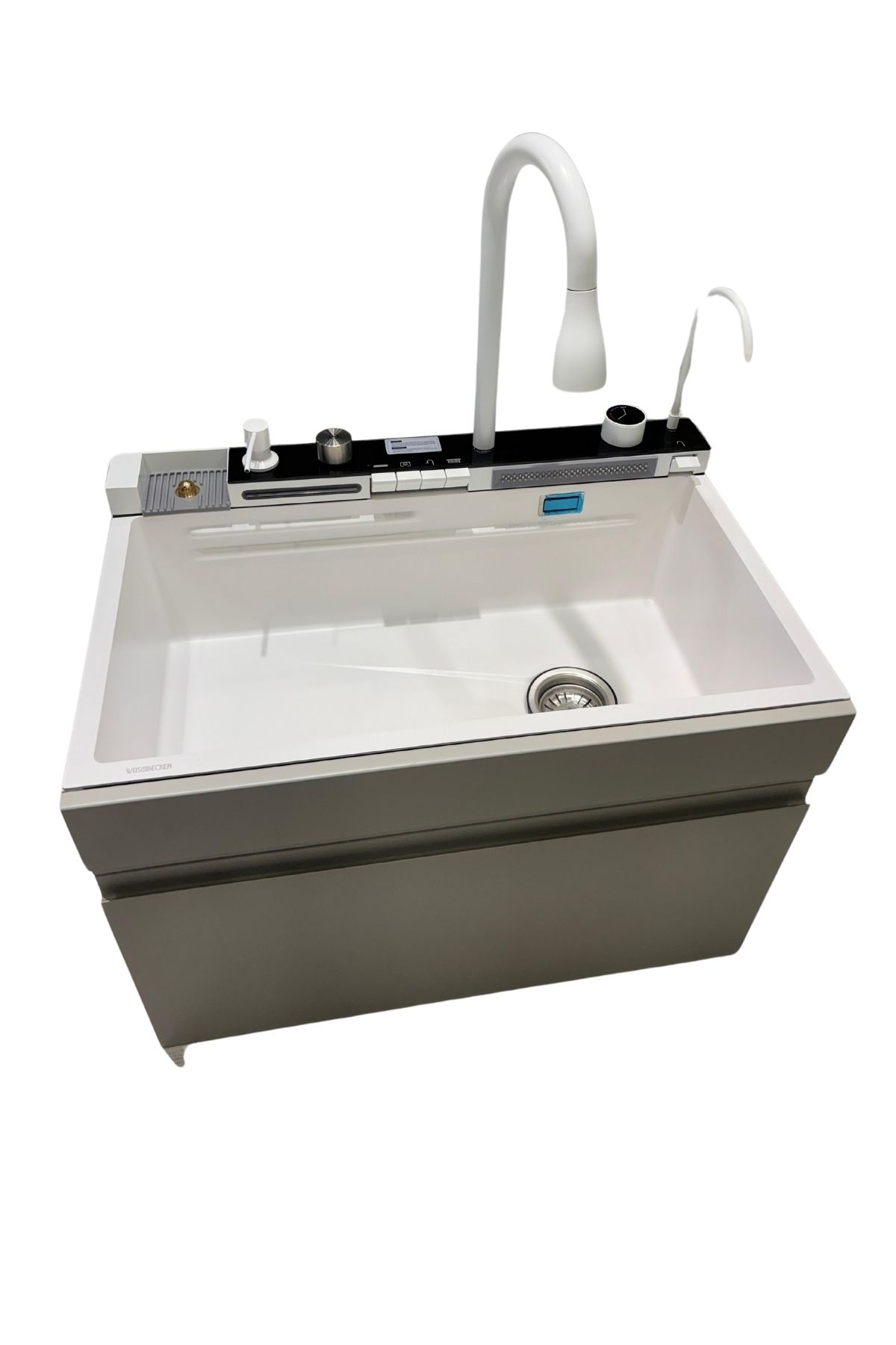 Mutfak Eviyesi Teknolojik Akıllı Eviye Sus304 Paslanmaz Çelik 3 Mm Kalınlık Beyaz Renk