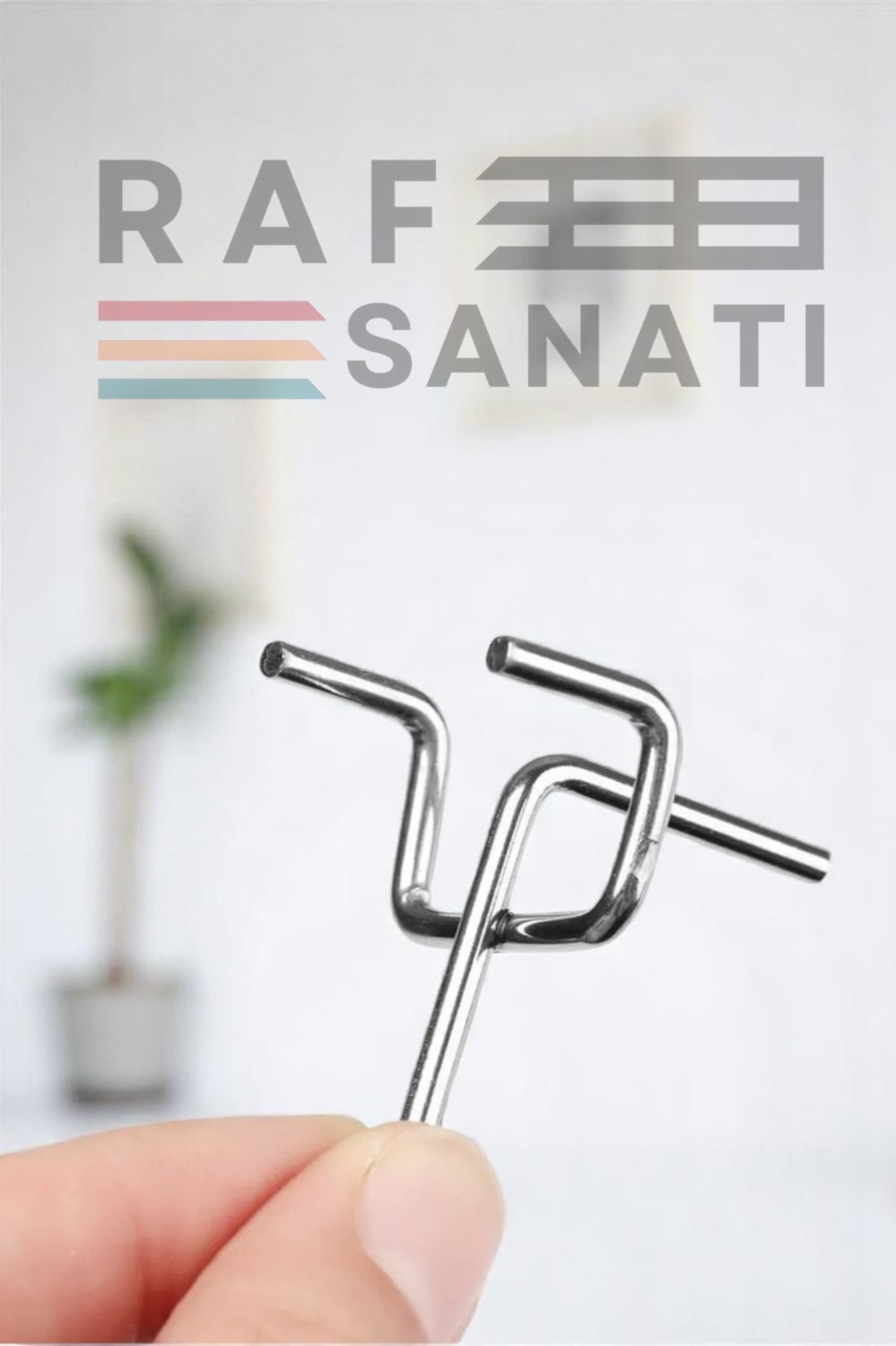 50 Adet Fon Kancası Delikli Pano Kancası 15 cm - Askı Kanca Raf Askısı Raf Aksesuar Tel Askı Raf Kancası