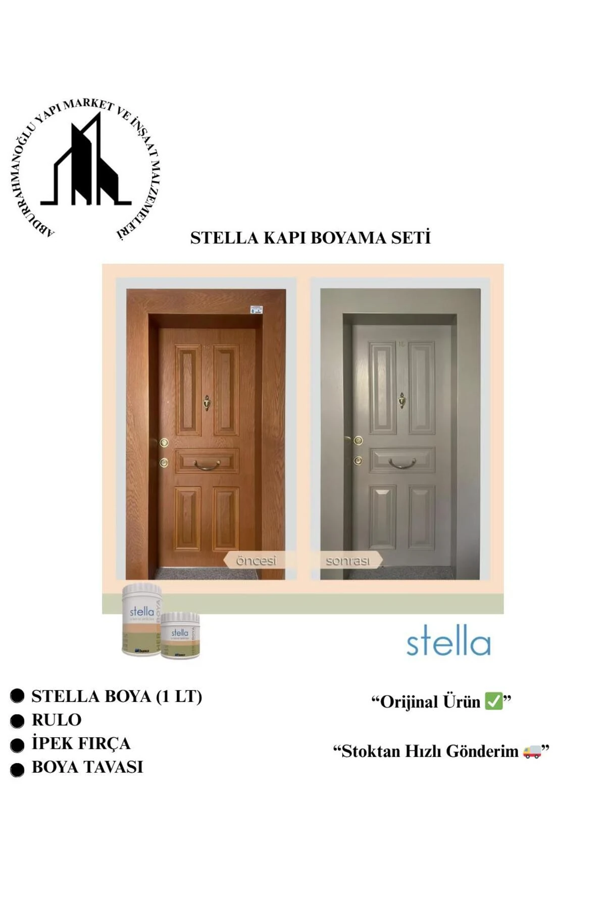 Liquid Diamond Mat  ( Sıvı Elmas ),  Stella 1 lt - 0,5 lt,  Sprey Boyama Seti