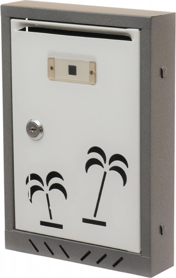 Metal Palmiye Posta Kutusu Sağ Antrasit 1 Adet