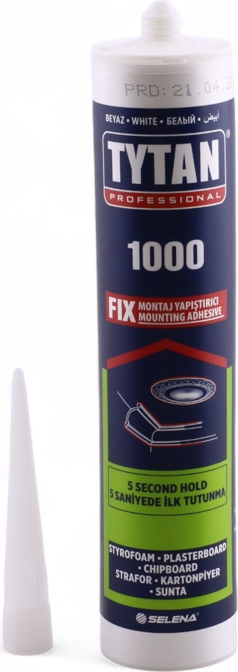 Tytan Fix Çok Amaçlı Güçlü Montaj Yapıştırıcı 6'lı 310 ml Beyaz Ahşap Beton Fayans Cam Mermer Yapış