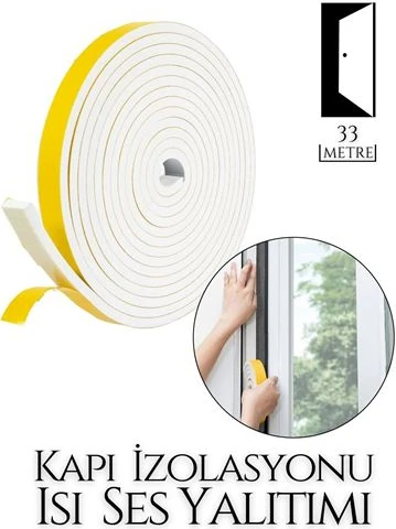 Hsnet Kapı Ses Isı Yalıtım Sünger Bant 33 Metre