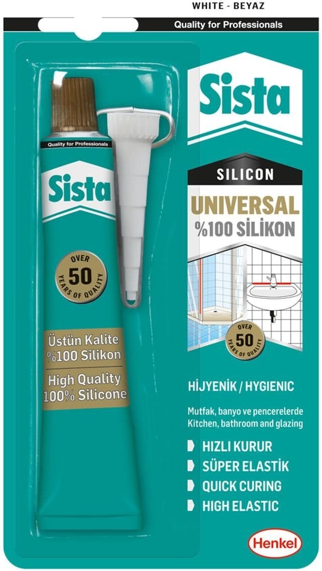 Sista Üniversal Silikon Tüp 50 gr Beyaz