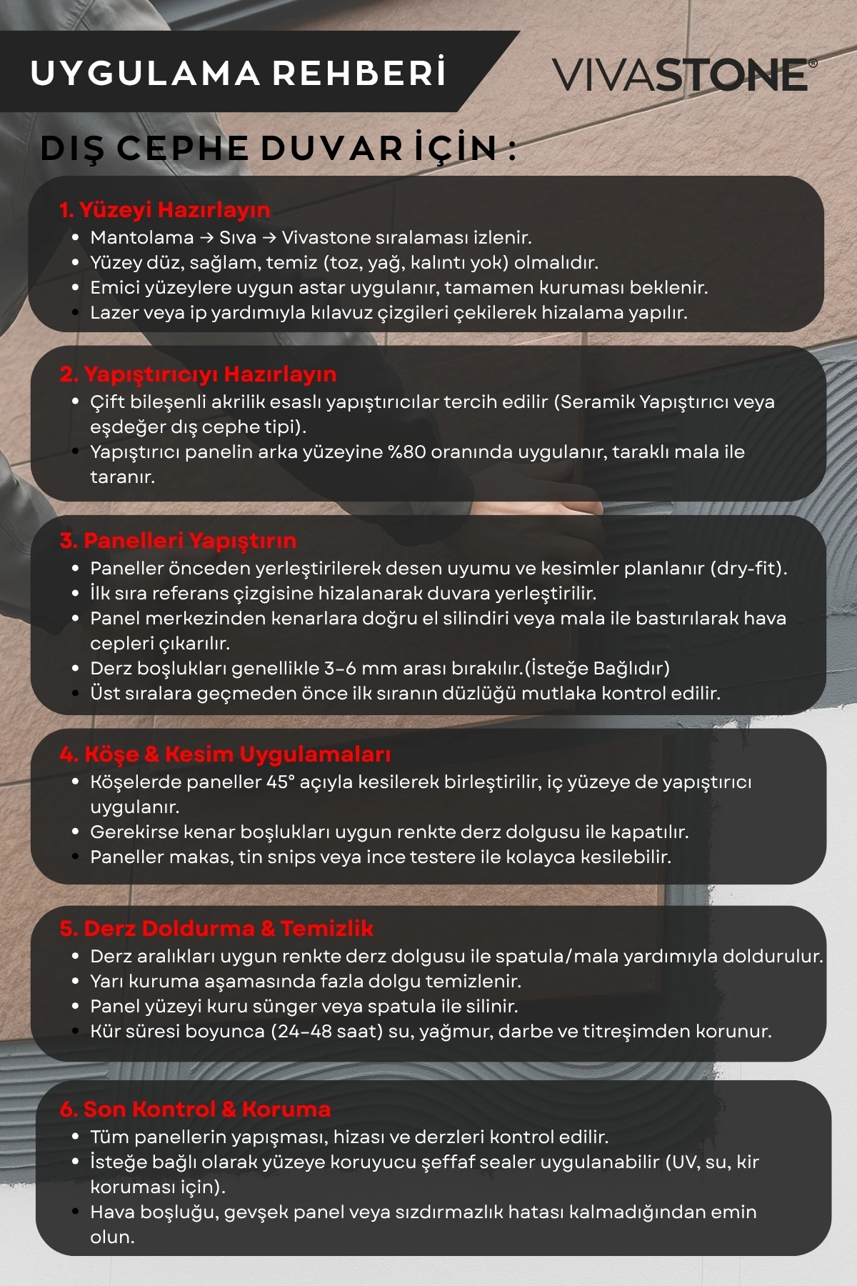 Esnek Taş Panel Soft Stone 60x120 cm - İç Ve Dış Mekan Dekorasyon Paneli - 3 Boyutlu Gerçek Taş Doku