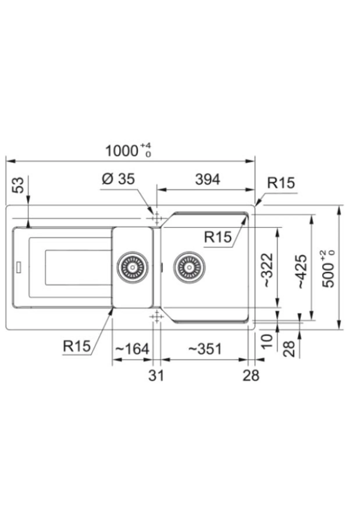 Ubg 651-100 Stone Grey Eviye