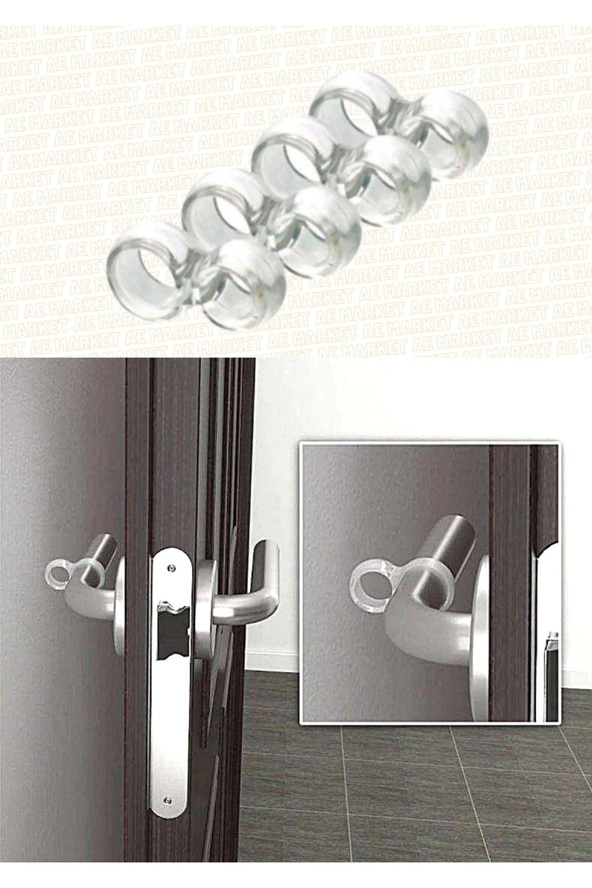 Şeffaf Silikon Kapı Pencere Kolu Stoperi Kapı Pencere Tamponu Duvar Koruyucu Kapı Pencere Durdurucu