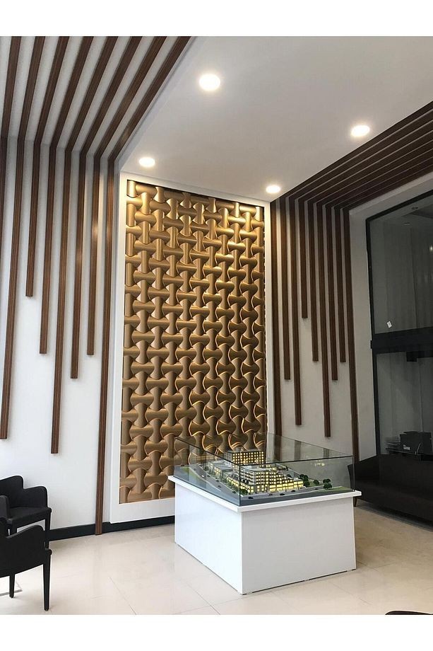 3 Boyutlu Dekoratif Duvar Paneli Altın (1M2)