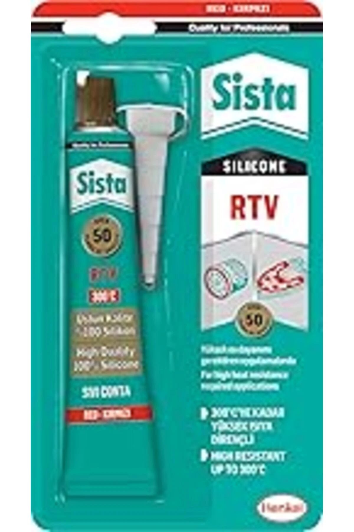 Henkel-sista Rtv Silikon Kirmizi/ 50 gr