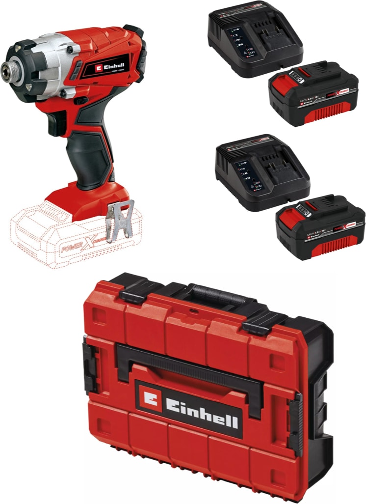 EİNHELL Te-Cı 18/1 Li - Solo Torklu Darbeli Matkap + 2 x 4 Ah Starter Kit Akü (Çanta Dahil)
