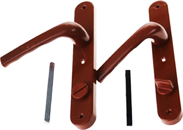 Banyo-Wc - Kilitli Kahve Rengi Pvc Kapı Kolu (5263)