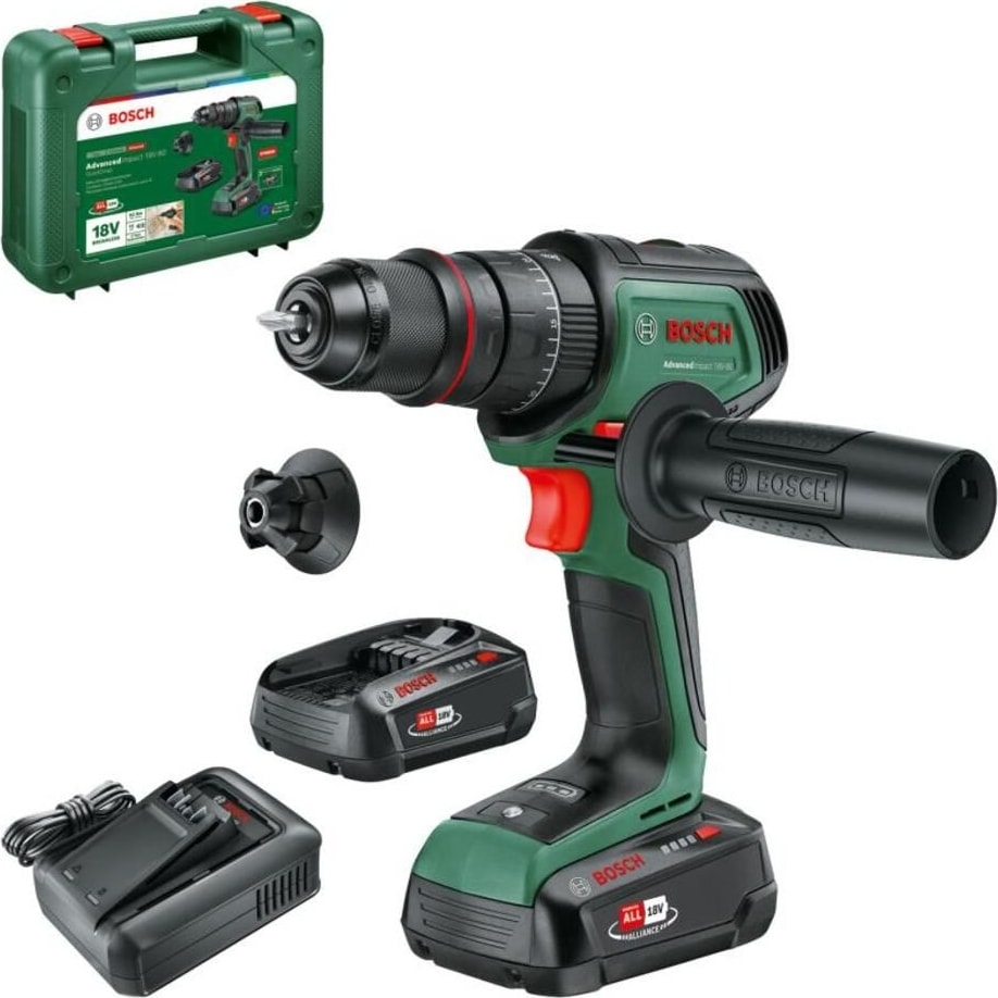 18V 80NM Akülü Darbeli Matkap 2X2.5AH Quicksnap, Güç ve Pratiklik Sunar