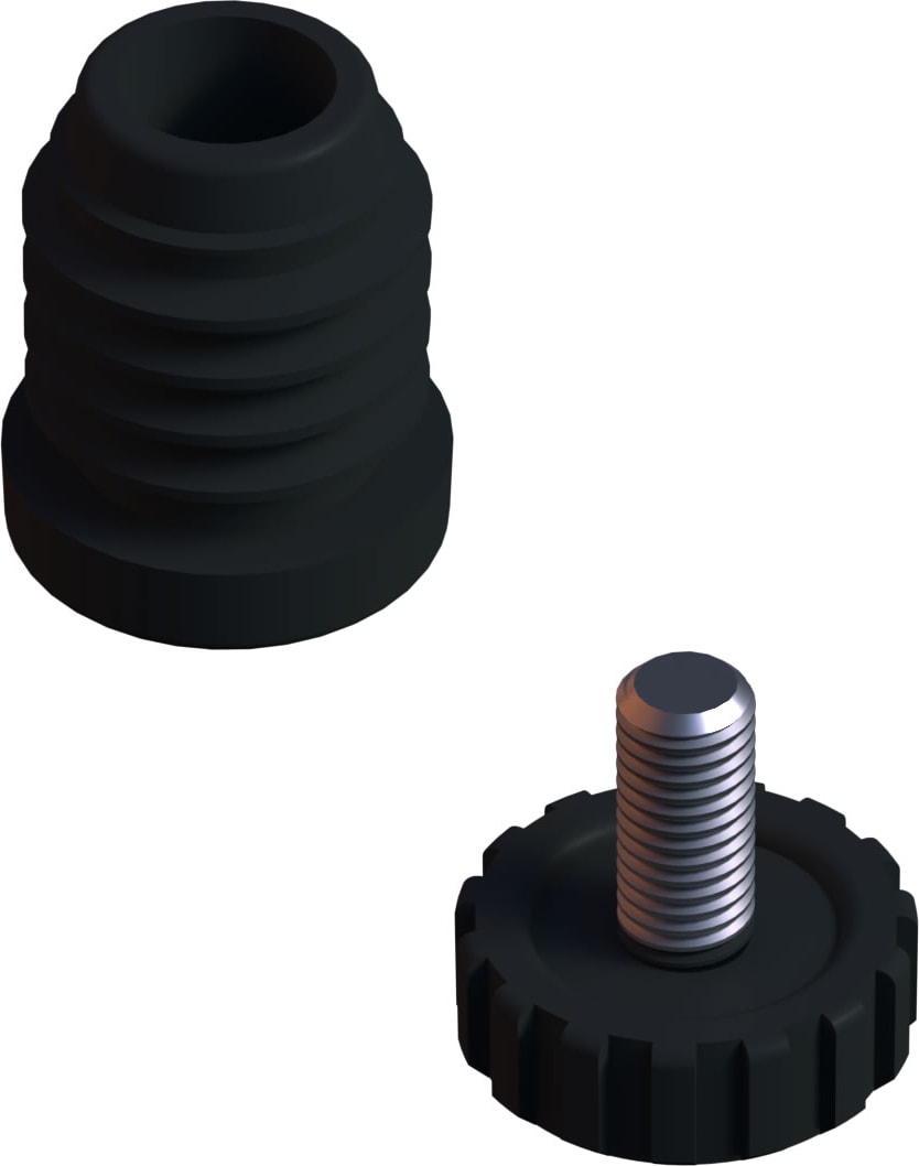 Ayarlı Vidalı Plastik Profil Rotil Ayak 25 mm