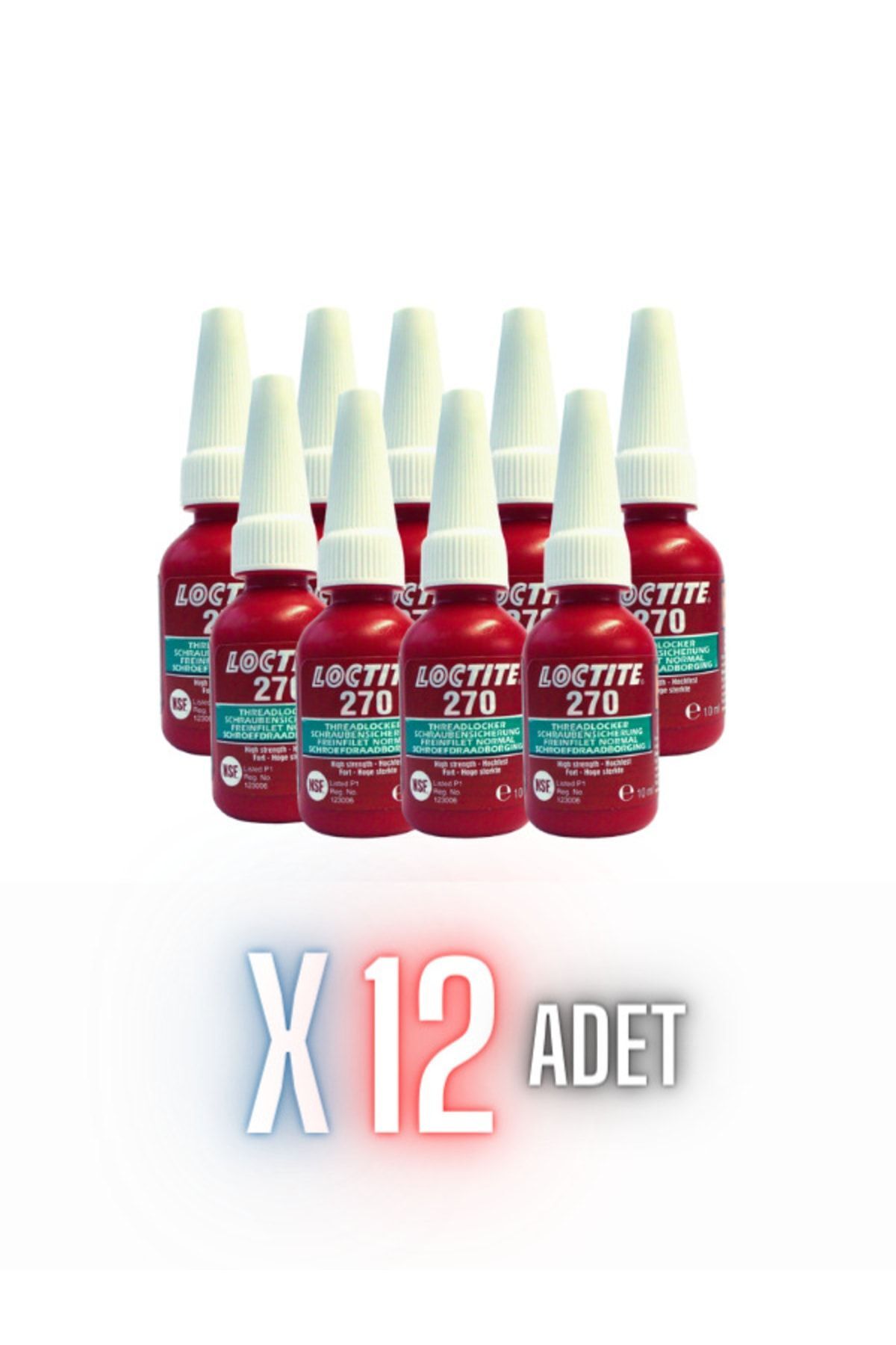 Loctite 270 - 10ml | Vida Gevşemezlik | Yüksek Mukavemet 12 Adet