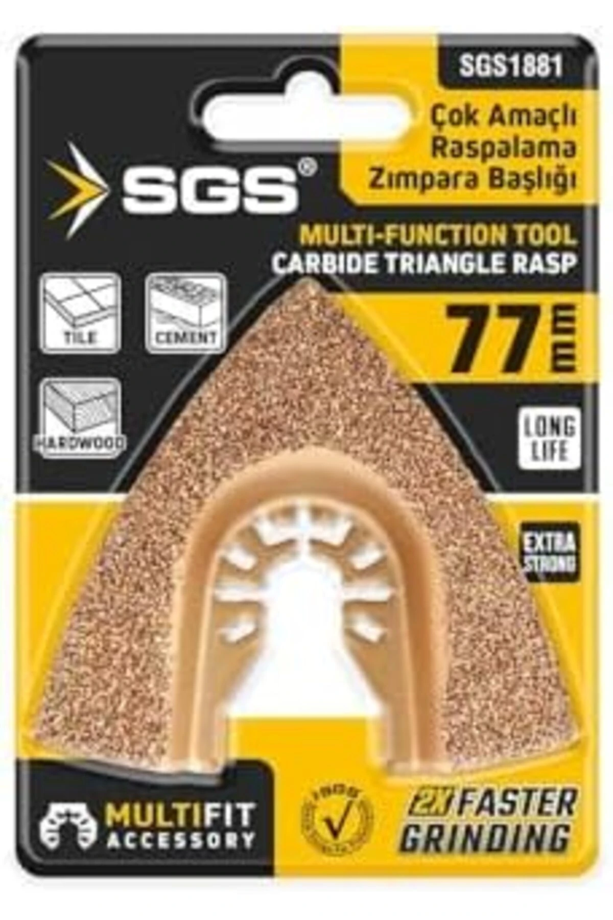 Multi- Kesici ve Raspalama Zımpara Başlığı, 77mm, Model SGS1881 1178227