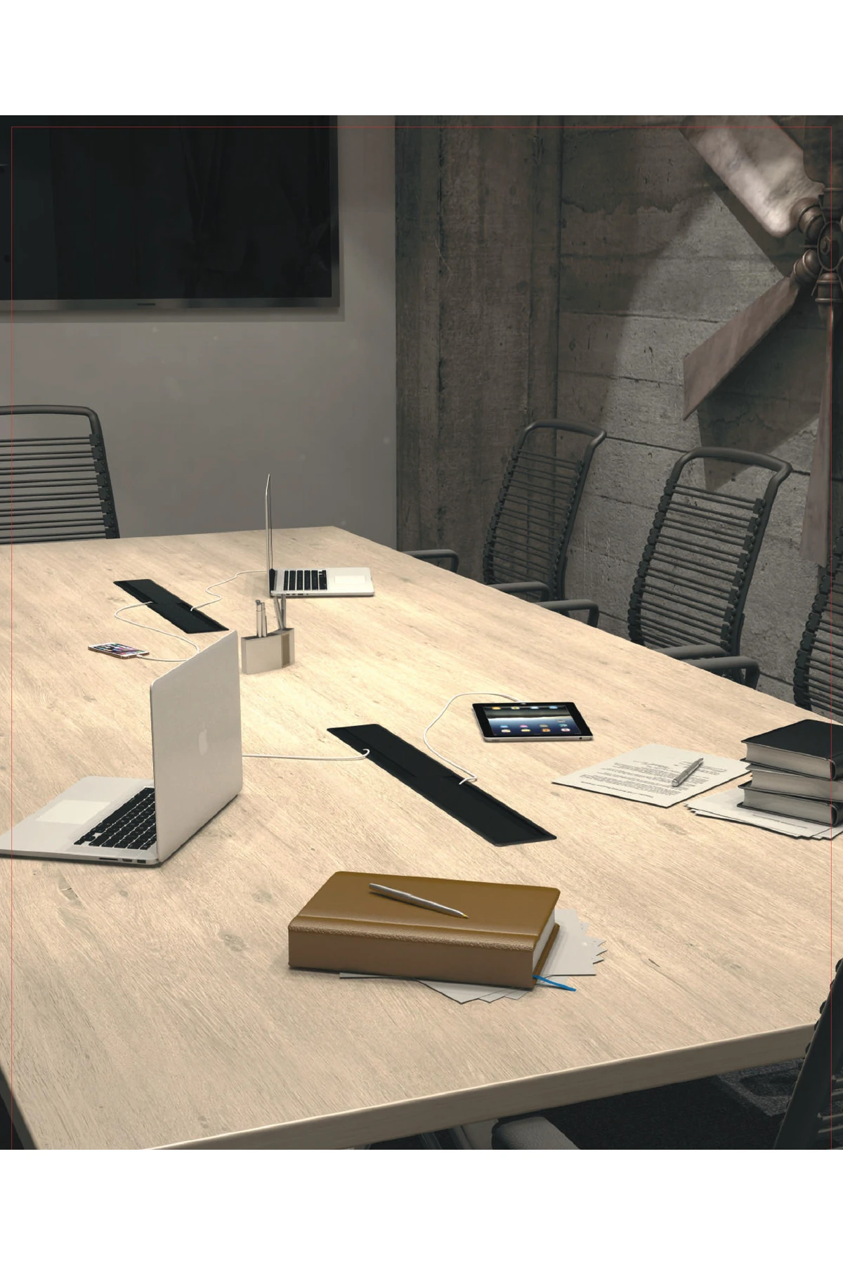 Masa Üstü Çift Taraflı Priz Kutusu Alüminyum 16 Modül